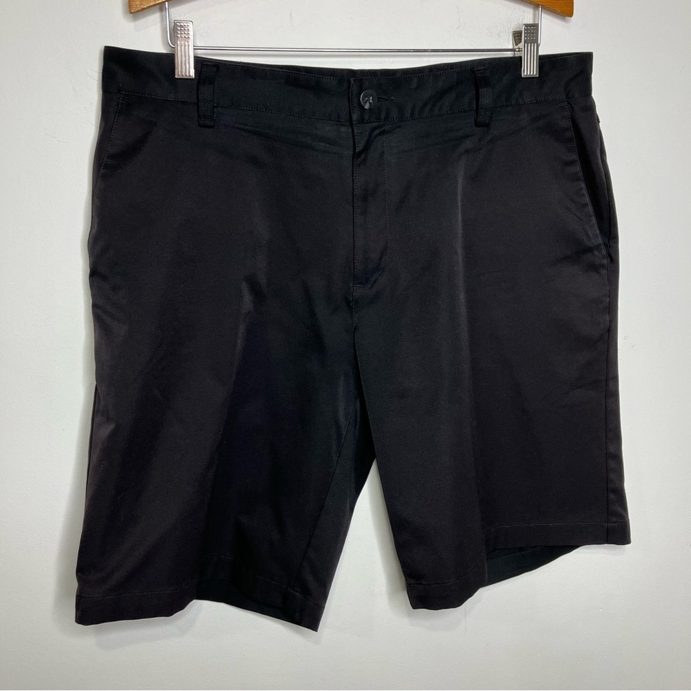 Adidas clima cool golf shorts flat‎ front black size 36